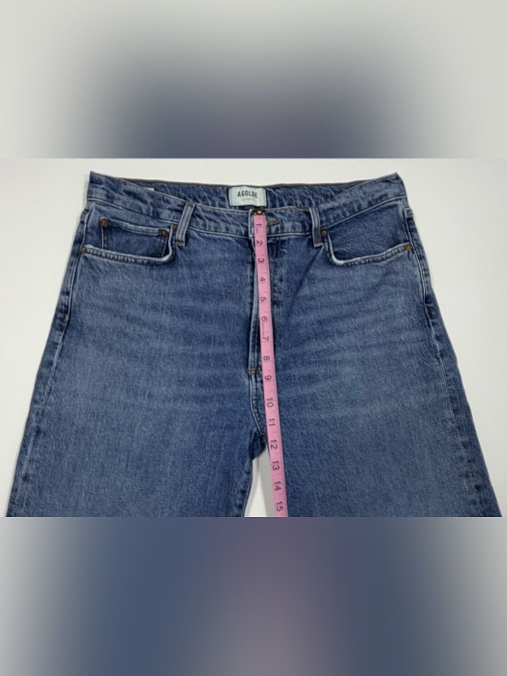 AGOLDE Harper Crop Jeans Size 31 High Rise Wide Leg Crop Medium Wash Denim - Picture 10 of 12